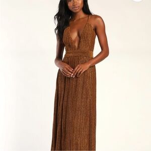 LULU gold shinny dress